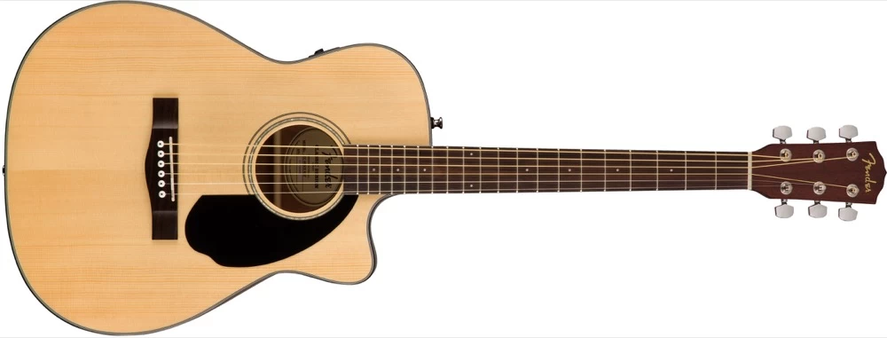 Fender CC-60SCE Solid Top Concert Acoustic With Pickup In Natural 1 Fender CC-60SCE Solid Top Concert Acoustic With Pickup In Natural