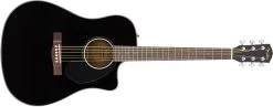 Fender CD-60SCE Solid Top Dreadnought Acoustic With Pickup In Black
