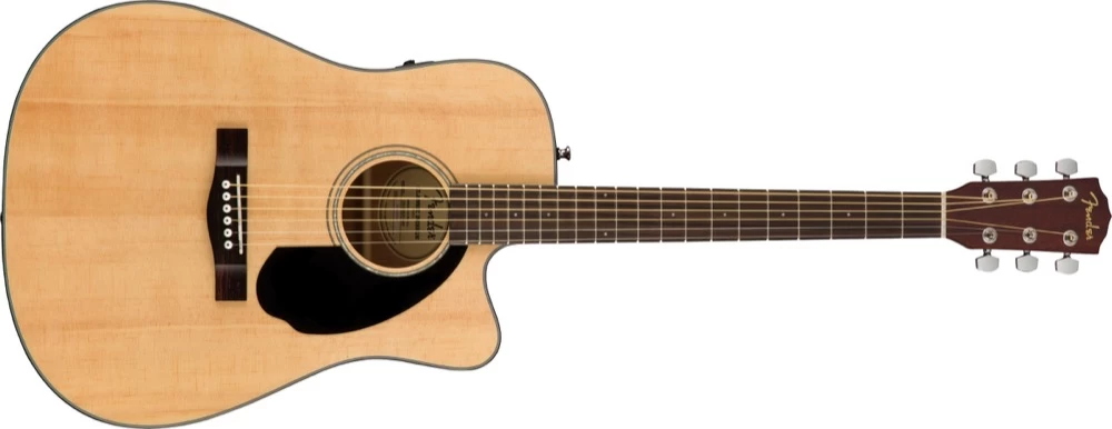 Fender CD-60SCE Solid Top Dreadnought Acoustic With Pickup In Natural 1 Fender CD-60SCE Solid Top Dreadnought Acoustic With Pickup In Natural