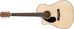 Fender CD-60SCE Solid Top Dreadnought Left Hand Acoustic With Pickup In Natural