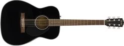 Fender CC-60S Solid Top Concert Guitar Pack In Black