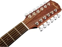 Fender CD-60SCE 12 String Solid Top Acoustic With Pickup In Natural -musical instrument 0970193021 headstock
