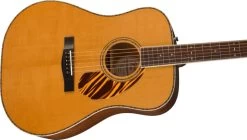 Fender PD-220E All Solid Dreadnought Acoustic In Natural, Hardshell Case