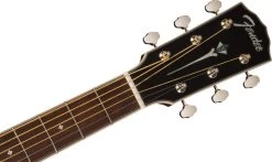 Fender PS-220E All Solid Parlor Acoustic In Aged Cognac Burst, Hardshell Case -musical instrument 0970320337 headstock