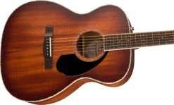 Fender PO-220E All Solid Orchestra Acoustic In Aged Cognac Burst, Hardshell Case -musical instrument 0970350337 body