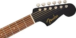 Fender Joe Strummer Campfire Guitar W/Pickup - Matte Black -musical instrument 0971722106 headstock