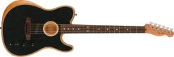 Fender Acoustasonic Tele Player In Brushed Black With Gig Bag