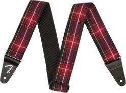 Fender Strap 2" Plaid Strap Red