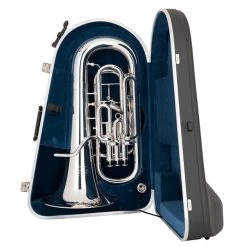 Miraphone M5050T-SP-WC 4 Valve Compensating Euphonium, With Trigger And Case, Silver Plate