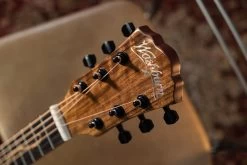 Washburn Bella Tono Studio 9 Charcoal Spruce Top Vine Inlay AC/EL -musical instrument BTS9VCECHD headstock