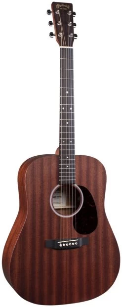 Martin D-10E Road Series Sapele Satin Acoustic W/Pickup And Padded Case