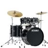 Tama Imperialstar 5-Piece Kit W/ Meinl Cymbals In Hairline Blk 20,10,12,14F,14S
