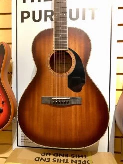 Fender PS-220E All Solid Parlor Acoustic In Aged Cognac Burst, Hardshell Case -musical instrument IMG 5902