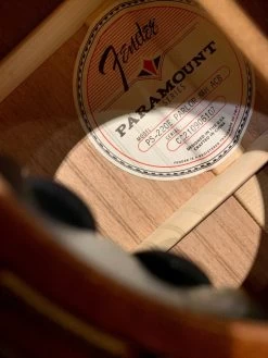 Fender PS-220E All Solid Parlor Acoustic In Aged Cognac Burst, Hardshell Case -musical instrument IMG 5906