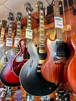 Epiphone Emily Wolfe Sheraton Stealth In Black Aged Gloss -musical instrument IMG 7227