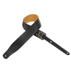 Levy's 2.5" Leather Strap - Black -musical instrument M26BLK wrap
