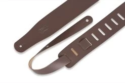 Levy's 2.5" Leather Strap - Brown -musical instrument M26BRN detail
