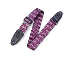 Levy's 2" Printed Polyester Strap With Garment Leather Ends Icon Burgundy