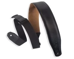 Levys 2.5" Right Height Garment Leather Padded Strap - Black