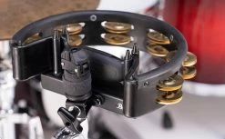 Pearl Tambourine Quickmount Brass Jingles -musical instrument PTM10GHX hero