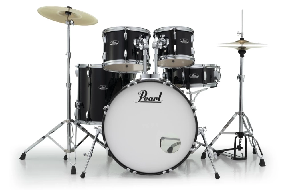 Pearl Roadshow Five Piece Kit With Hardware 22, 10, 12, 16, 14SN In Black 1 Pearl Roadshow Five Piece Kit With Hardware 22, 10, 12, 16, 14SN In Black