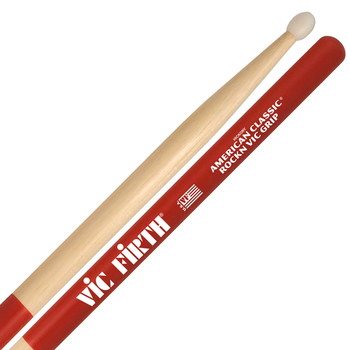 Vic Firth ROCK American Classic Nylon Tip With Vic Grip 1 Vic Firth ROCK American Classic Nylon Tip With Vic Grip