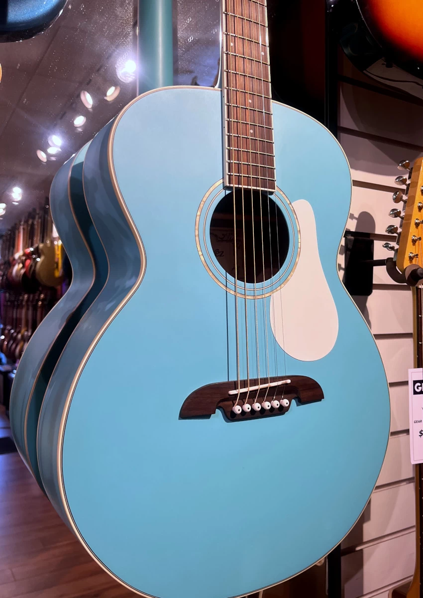 USED Alvarez RF22SLB Acoustic Guitar Satin Light Blue W/Case 3 USED Alvarez RF22SLB Acoustic Guitar Satin Light Blue W/Case - Image 3