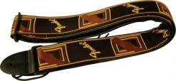 Fender Strap 2" Monogrammed Black, Yellow, Brown