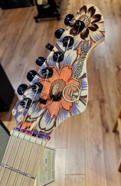 Frederick Orbitron Floral Pattern Coral Back -musical instrument floralorbitronhead