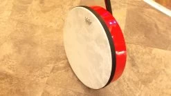 Remo 12" Frame Drum, Fiberskyn 3, Pre-tuned Hand Drum - Cherry Red