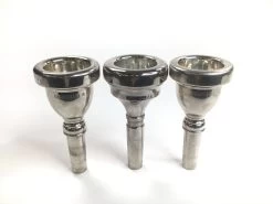 Used Tuba Mouthpiece Lot 1: Two Bach 18, One UMI 24AW [30501]