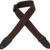 Levy's 2 Inch Soft-Hand Polypropylene Strap With Leather Ends - Brown