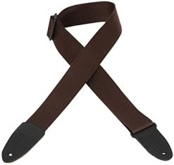Levy's 2 Inch Soft-Hand Polypropylene Strap With Leather Ends - Brown