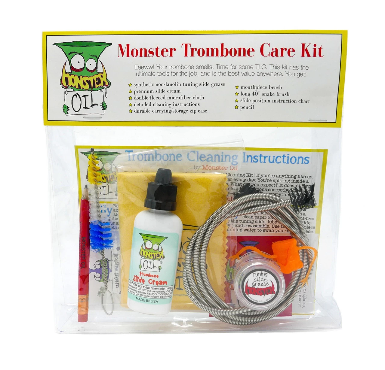 Monster Oil Trombone Care And Cleaning Kit 1 Monster Oil Trombone Care And Cleaning Kit