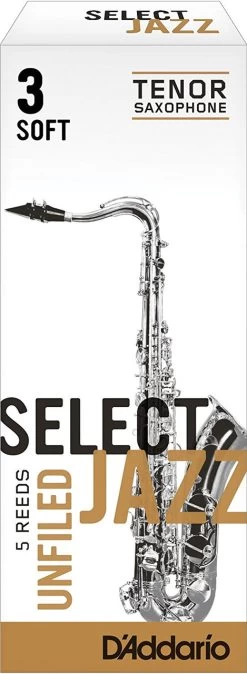 D'Addario Select Jazz Unfiled Tenor Sax Reeds Box Of 5