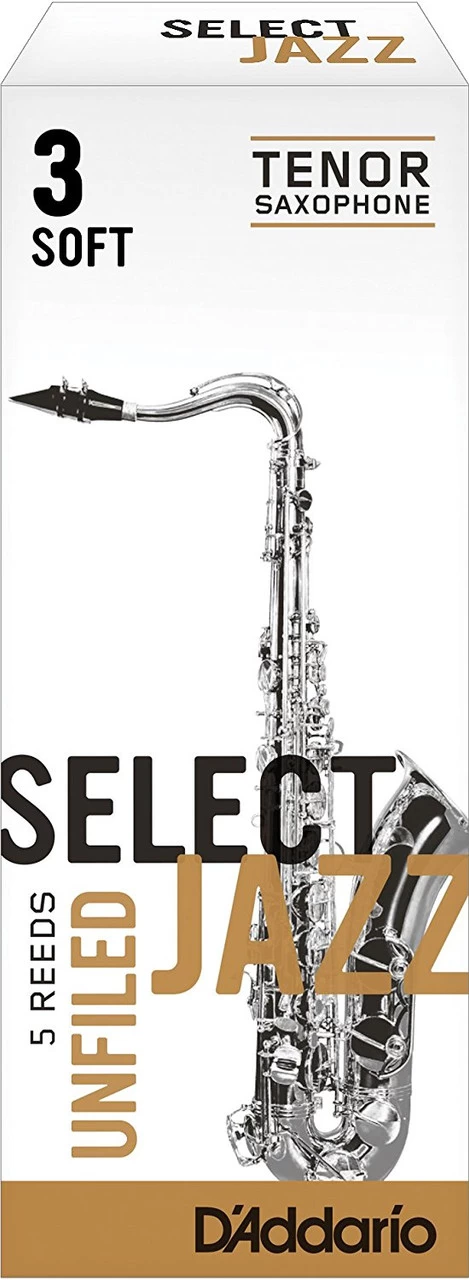 D'Addario Select Jazz Unfiled Tenor Sax Reeds Box Of 5 1 D'Addario Select Jazz Unfiled Tenor Sax Reeds Box Of 5