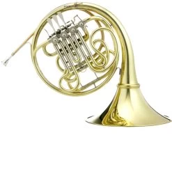Hoyer G10 Geyer Style Double French Horn, Clear Lacquer, String Mechanism